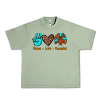 Oil Green peace love thankful Urban Heavy Tee - JahusDesignShop