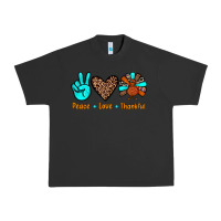 Pigment Black peace love thankful Urban Heavy Tee - JahusDesignShop