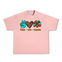Salmon peace love thankful Urban Heavy Tee - JahusDesignShop