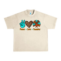 Sandshell peace love thankful Urban Heavy Tee - JahusDesignShop