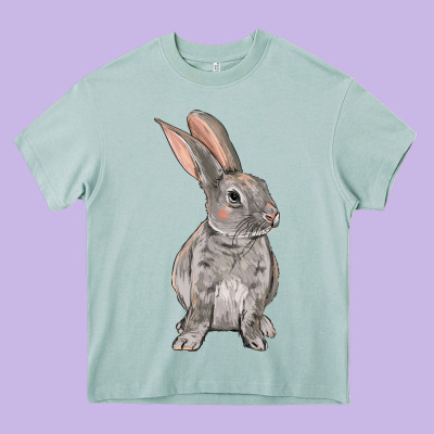 Easter Bunny Heavy Core Tee Designed By Nancycooperartshop