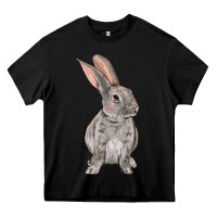 Black Easter bunny Heavy Core Tee - NancyCooperArtShop