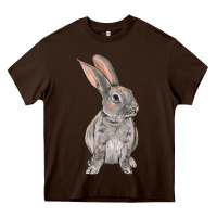 Chocolate Brown Easter bunny Heavy Core Tee - NancyCooperArtShop