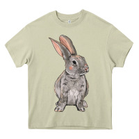 Mossy Easter bunny Heavy Core Tee - NancyCooperArtShop