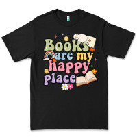 Black books are my happy place Premium Tee - MaliasSmallBusiness
