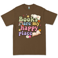 Cacao books are my happy place Premium Tee - MaliasSmallBusiness