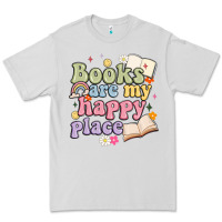 Dove Grey books are my happy place Premium Tee - MaliasSmallBusiness