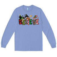 Colony Blue christmas believe Long Sleeve Tee - texasbilliewilder