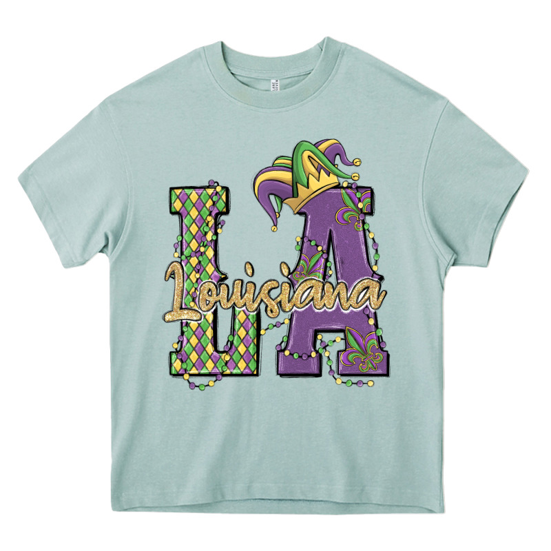 Louisiana Mardi Gras Heavy Core Tee by MaliasSmallBusiness | Teevron