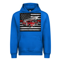 Cobalt thin red line American flag fire truck Urban Hoodie - Artiststas