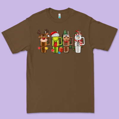 Obsessive Cup Disorder Christmas Premium Tee Designed By Maliassmallbusiness