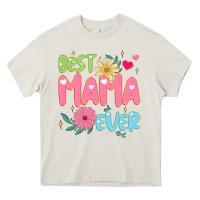 Cream best mama ever Heavy Core Tee - JahusDesignShop