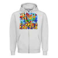 Dove Grey Knowledge is awesome Autism giraffe Zipper Hoodie - FaDigitalArtStudio