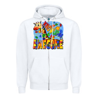 White Knowledge is awesome Autism giraffe Zipper Hoodie - FaDigitalArtStudio