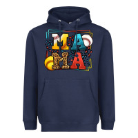 Navy Leopard Softball And Baseball Mama Mother's Day Heavyweight Hoodie - LillyAllenDesigns