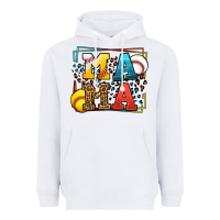 White Leopard Softball And Baseball Mama Mother's Day Heavyweight Hoodie - LillyAllenDesigns