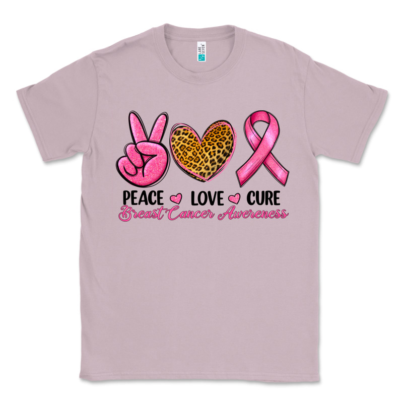 Peace Love Cure Breast Cancer Classic Tee by RanaPortraitStore | Teevron