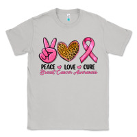 Moon Dust Peace Love Cure Breast Cancer Classic Tee - RanaPortraitStore