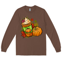 Chestnut Fall pumpkin coffee Long Sleeve Tee - NancyCooperArtShop