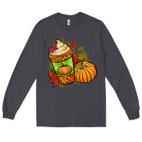 Smoke Fall pumpkin coffee Long Sleeve Tee - NancyCooperArtShop