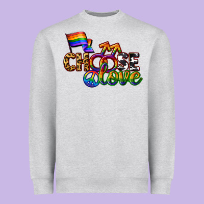 Western Choose Love Heavyweight Sweatshirt Designed By Cowgirlartshop