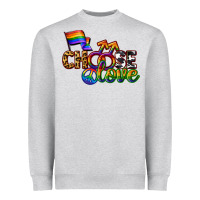Heather Grey Western choose love Heavyweight Sweatshirt - CowGirlArtShop