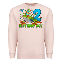 Pale Pink birthday boy frog age 2 Premium Sweatshirt - LillyAllenDesigns