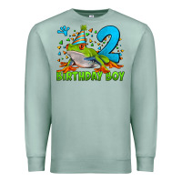 Seafoam birthday boy frog age 2 Premium Sweatshirt - LillyAllenDesigns