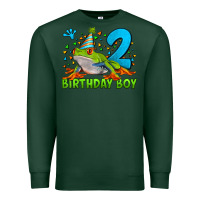 Sports Green birthday boy frog age 2 Premium Sweatshirt - LillyAllenDesigns