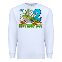 White birthday boy frog age 2 Premium Sweatshirt - LillyAllenDesigns