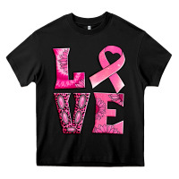Black Breast Cancer love Heavy Core Tee - NancyCooperArtShop