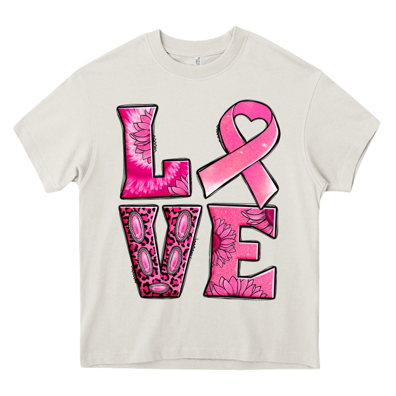 Breast Cancer Love Heavy Core Tee by NancyCooperArtShop | Teevron