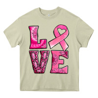 Mossy Breast Cancer love Heavy Core Tee - NancyCooperArtShop