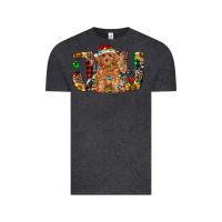 Vintage Black toy poodle christmas joy Vintage Tee - RanaPortraitStore