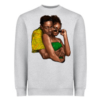 Heather Grey Black couple Heavyweight Sweatshirt - HowdyJamesFarm