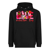 Black Love Valentines Day Gnome Heavyweight Hoodie - CowhideDigitalArt