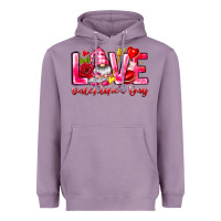 Lavender Love Valentines Day Gnome Heavyweight Hoodie - CowhideDigitalArt