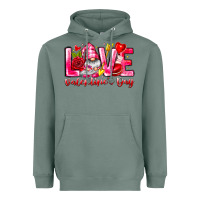 Sage Love Valentines Day Gnome Heavyweight Hoodie - CowhideDigitalArt