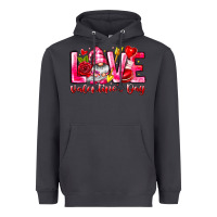 Smoke Love Valentines Day Gnome Heavyweight Hoodie - CowhideDigitalArt