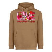 Toasted Coconut Love Valentines Day Gnome Heavyweight Hoodie - CowhideDigitalArt