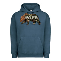 Pigment Midnight Navy bear papa Urban Hoodie - Artiststas