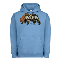 Pigment Pebble Blue bear papa Urban Hoodie - Artiststas