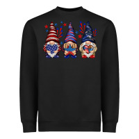Black 4th Of July gnomies with stars Heavyweight Sweatshirt - HowdyJamesFarm