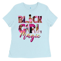 Baby Blue black girl magic Ladies Tee - NancyCooperArtShop