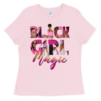 Bubblegum Pink black girl magic Ladies Tee - NancyCooperArtShop