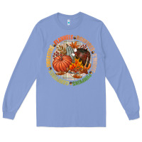 Colony Blue Bonfires flannels smores campfires pumpkin Long Sleeve Tee - NancyCooperArtShop