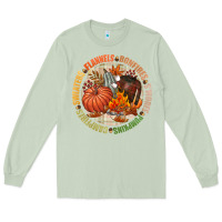 Matcha Bonfires flannels smores campfires pumpkin Long Sleeve Tee - NancyCooperArtShop