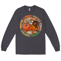 Smoke Bonfires flannels smores campfires pumpkin Long Sleeve Tee - NancyCooperArtShop