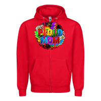 Red proud mom lgbt Zipper Hoodie - FaDigitalArtStudio