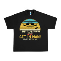 Black UFO Vintage Retro Alien Outerspace Spaceship Urban Heavy Tee - Bettercallsaul
